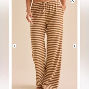 Altar'd State Briley Brown and Beige Striped Pants